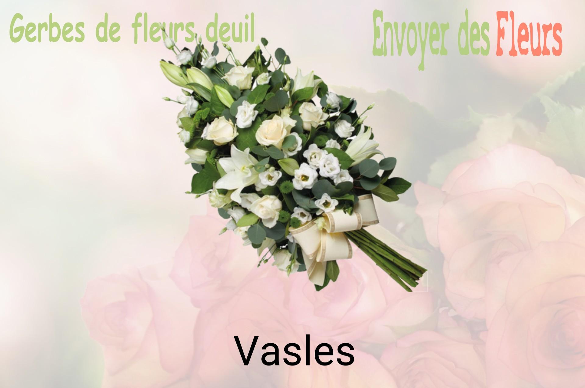 Gerbe de fleurs de deuil livrée à Vasles